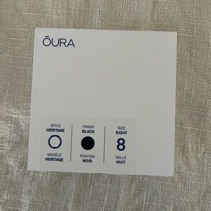 Oura ring Gen 3 heritage black size 8